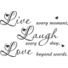 Sticker citation Live - Laugh - Love