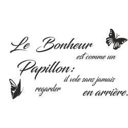 Sticker citation Le Bonheur...