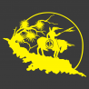 Sticker indien sur son cheval