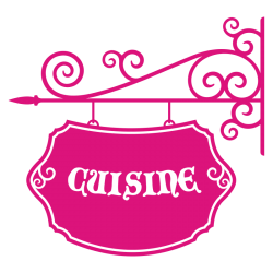 Sticker enseigne fer forgé cuisine