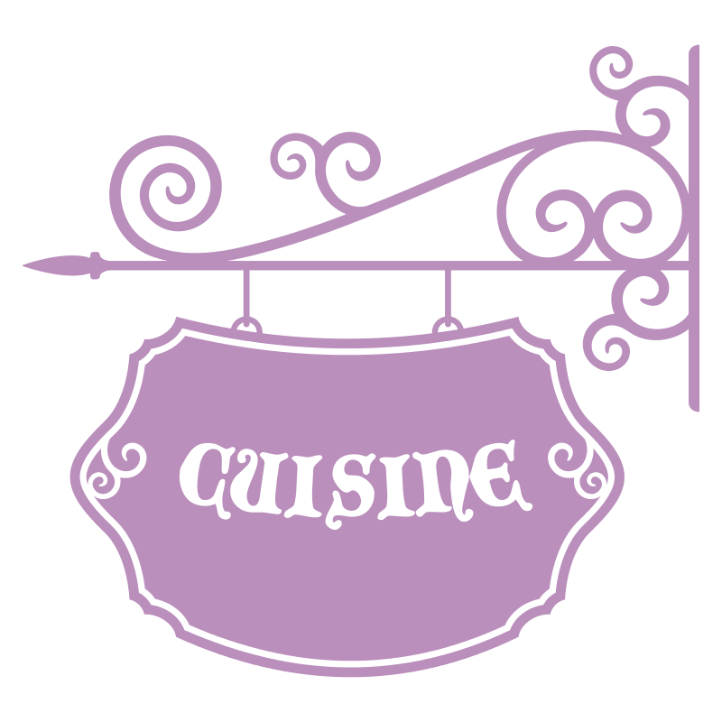 Sticker enseigne fer forgé cuisine