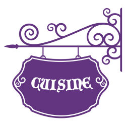 Sticker enseigne fer forgé cuisine