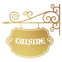 Sticker enseigne fer forgé cuisine