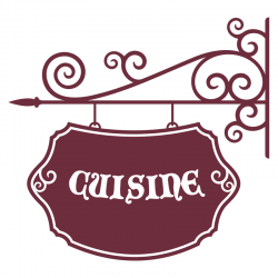 Sticker enseigne fer forgé cuisine