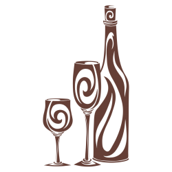 Stickers bouteille et verres
