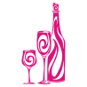 Stickers bouteille et verres