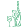Stickers bouteille et verres
