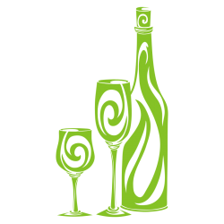 Stickers bouteille et verres
