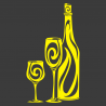 Stickers bouteille et verres