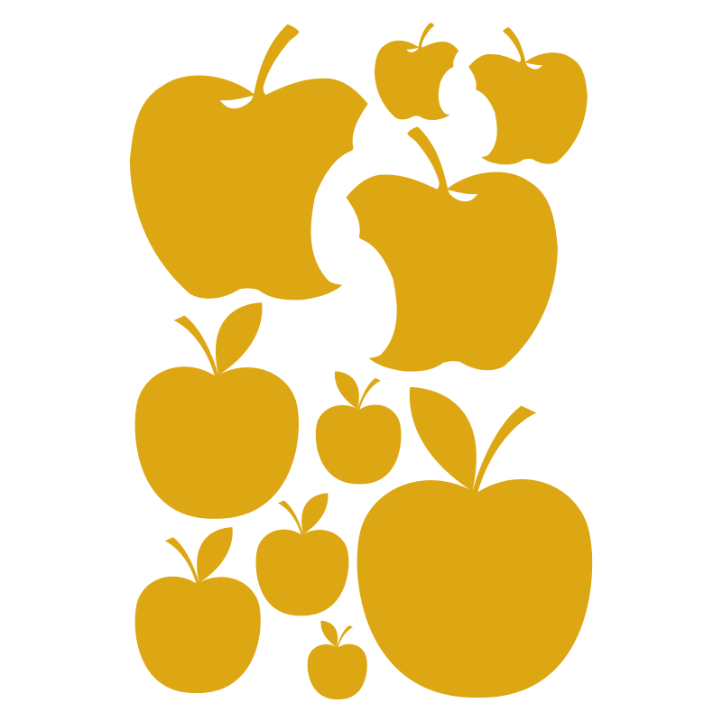 Planche de stickers Pommes