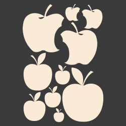 Planche de stickers Pommes